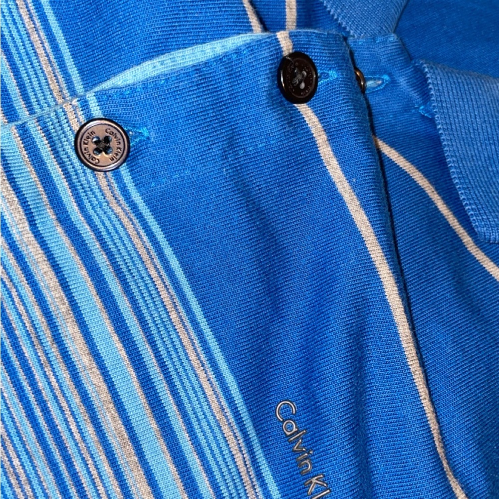 Calvin Klein Blue Striped Shirt